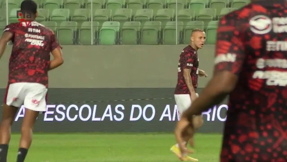 Bastidores entre América Mineiro e Flamengo.Dugout