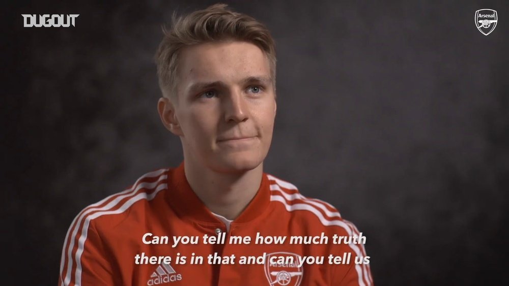 Martin Odegaard has spoken after joining Arsenal. DUGOUT