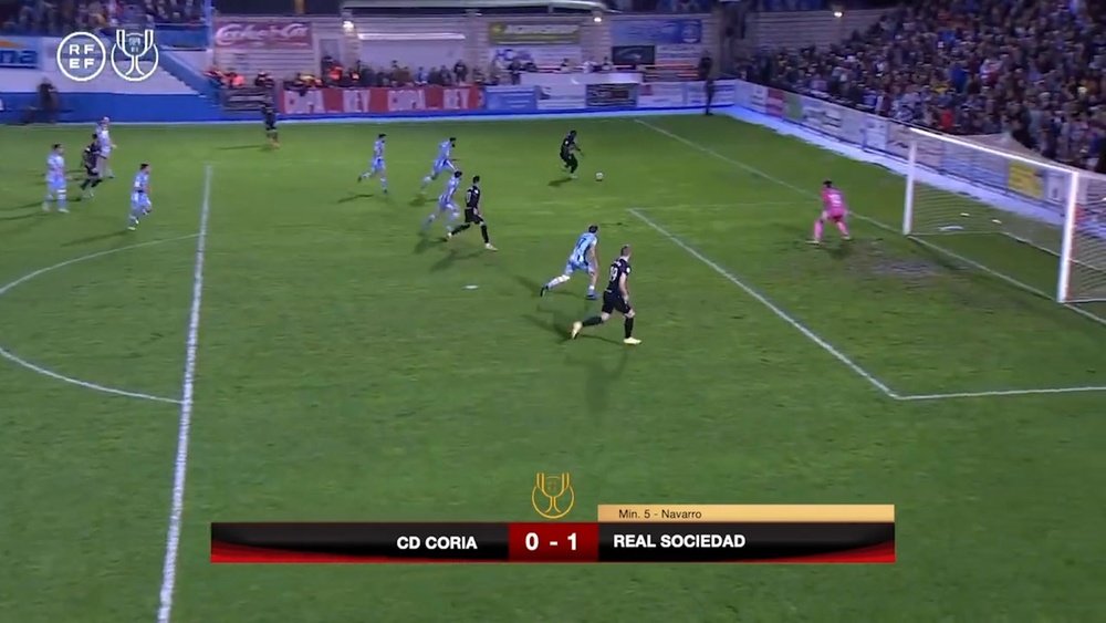 Real Sociedad were far too good for fourth tier Coria. DUGOUT