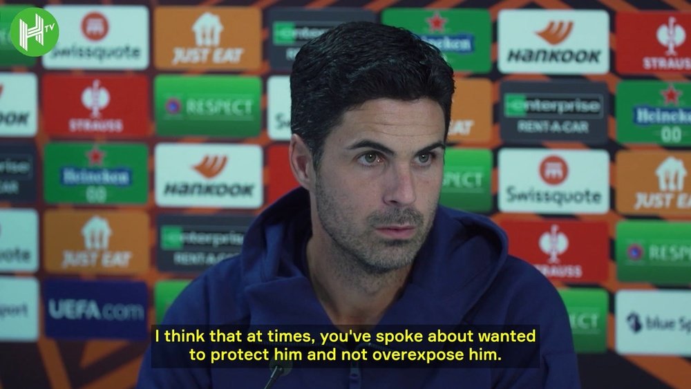 Mikel Arteta spoke about Martinelli after Arsenal won at Zurich. DUGOUT