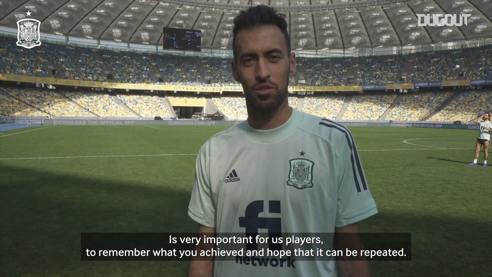 Sergio Busquets has happy memories of the Olympic Stadium in Kiev. DUGOUT
