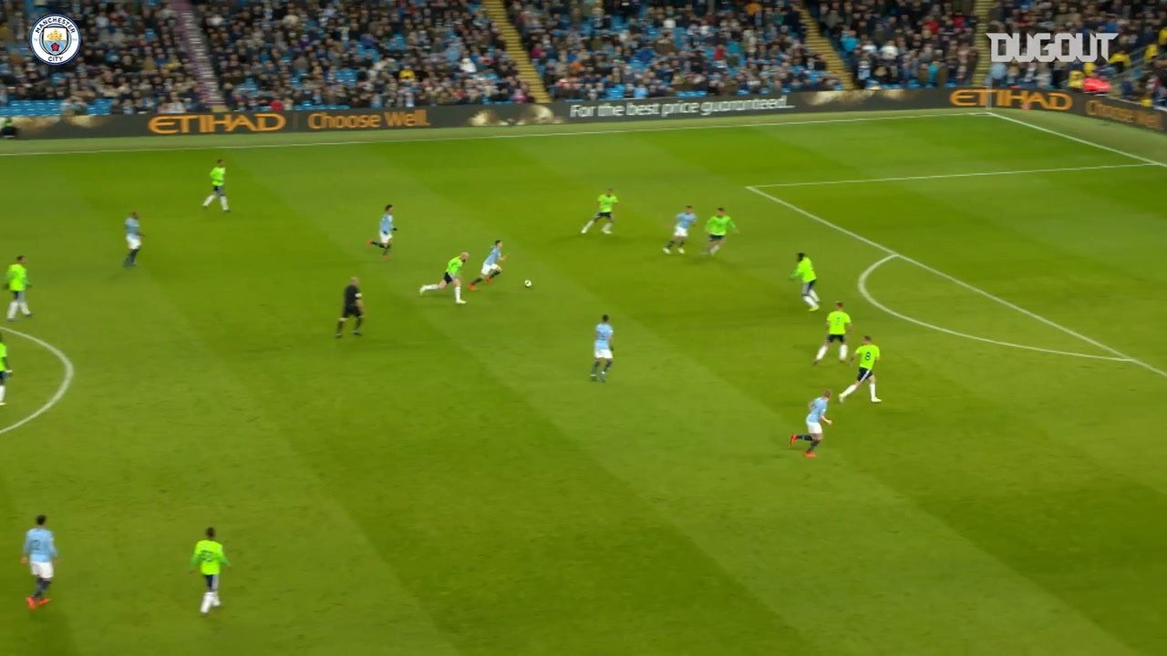 Foden has been on sparkling form for Man City this season. DUGOUT