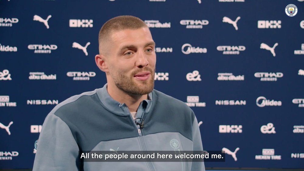 Kovacic gave his first interview for Man City. DUGOUT