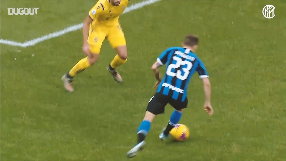 Nicolo Barella gave Inter a come from behind win versus Verona. DUGOUT