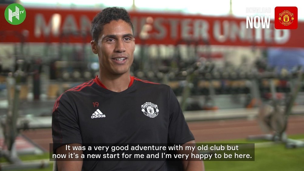 Varane's first interview as a Manchester United player. DUGOUT