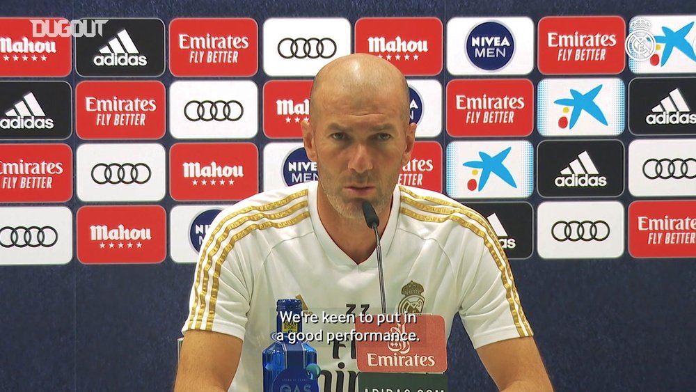 Zidane spoke to the media. DUGOUT