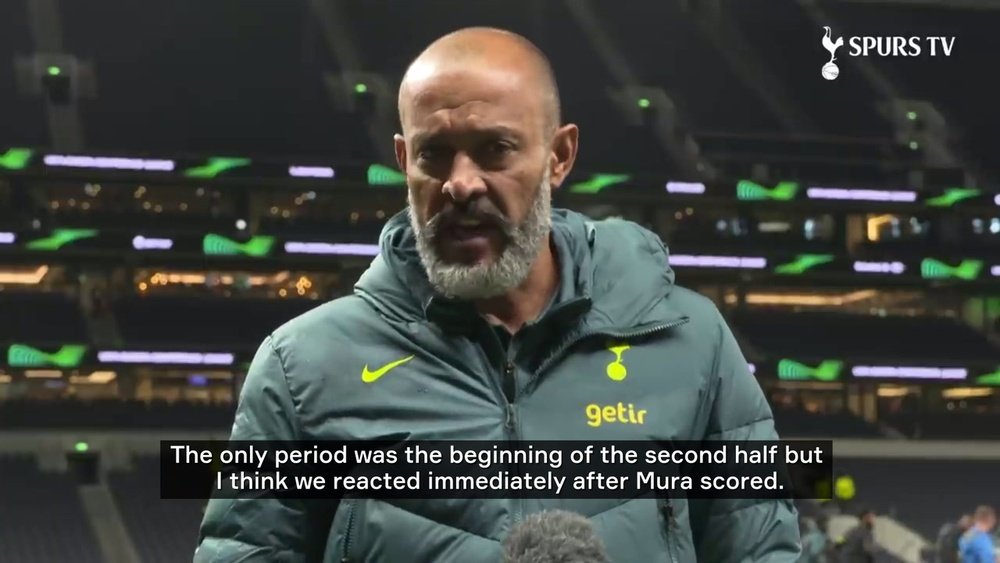 Nuno Espirito Santo was pleased to get the win over Mura. DUGOUT
