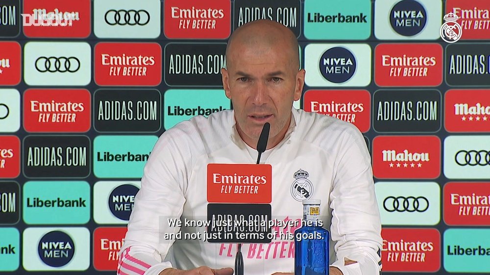 Zinedine Zidane confirmed that Karim Benzema will play v Atletico. DUGOUT