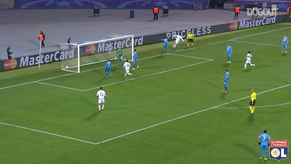 Lacazette scored for Lyon. DUGOUT