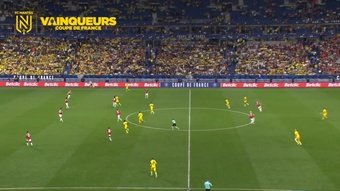 Le FC Nantes remporte la Coupe de France 2022. Dugout