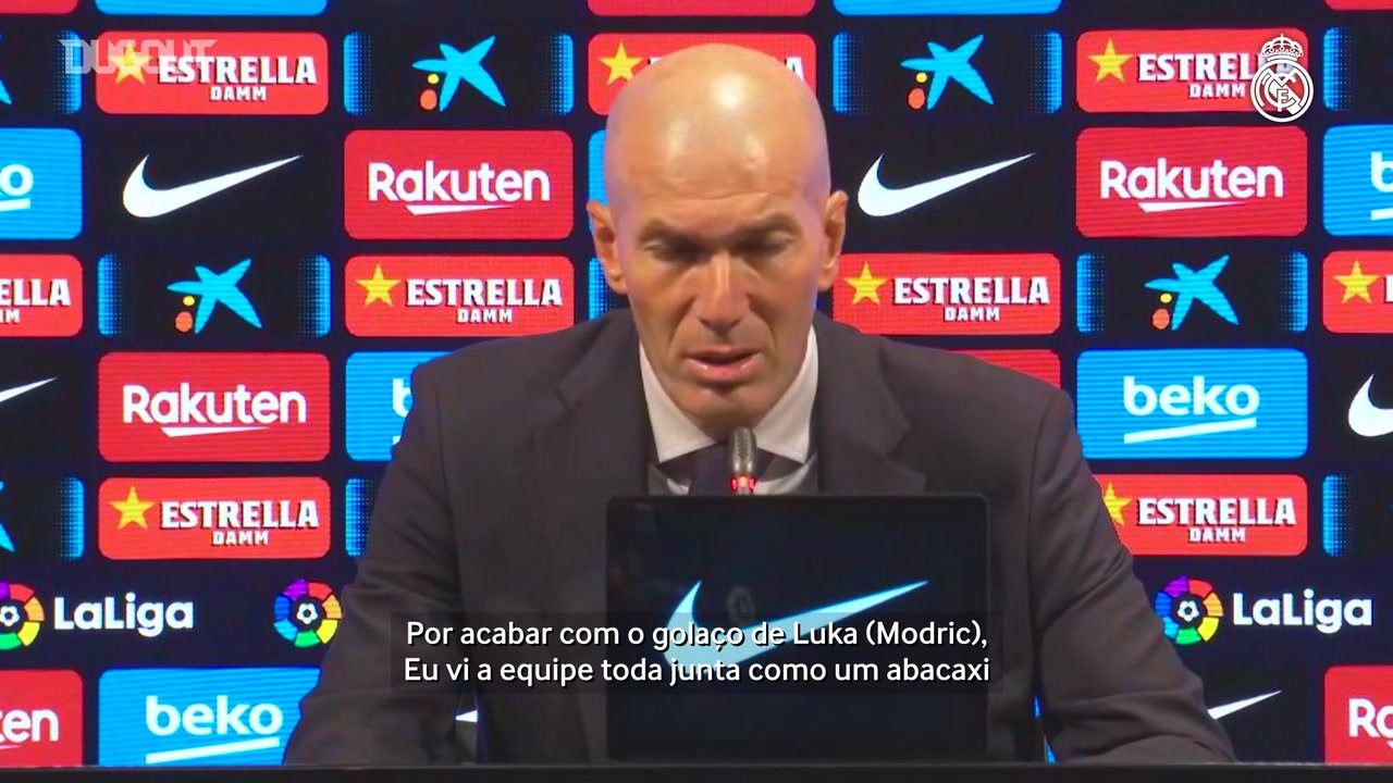 Zidane fala em boa partida do Real Madrid e enaltece seus jogadores. DUGOUT