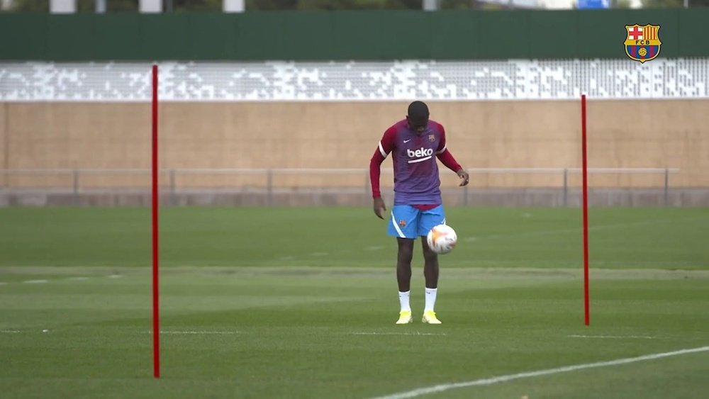 Ousmane Dembélé reprend l'entrainement individuel. Dugout