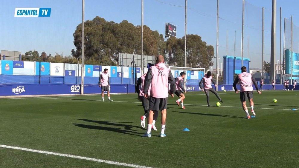 Espanyol have been preparing for the big derby with Barca. DUGOUT
