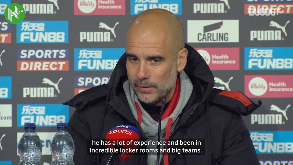 City boss Pep Guardiola looks back on his side's narrow victory over Newcastle. DUGOUT