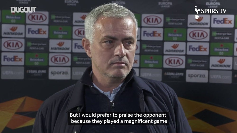 Mourinho: We only blame ourselves, and praise our opponent. DUGOUT