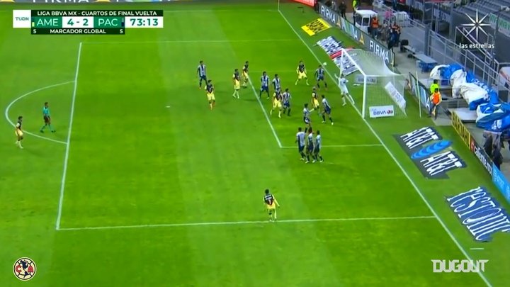 VÍDEO: el brutal gol de falta de Leo Suárez con el América