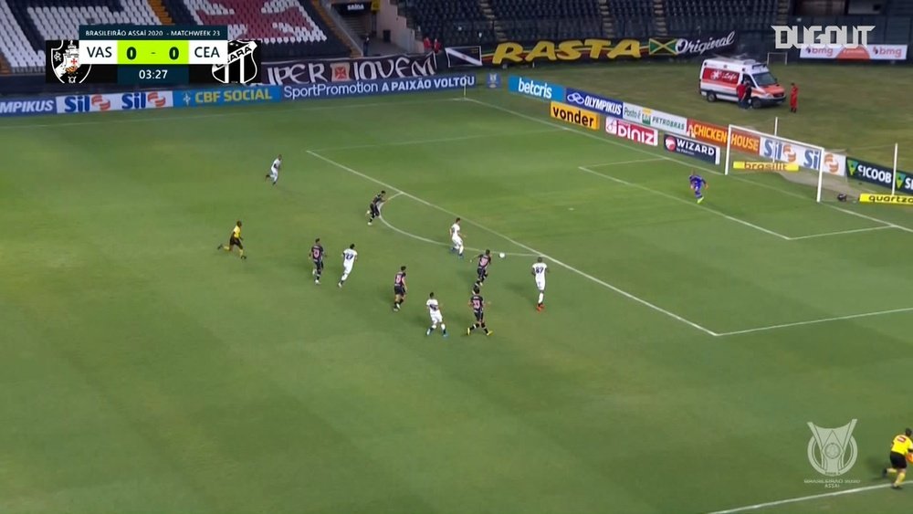 Vasco da Gama were easily beaten 1-4 by Caera in the Brasileirao. DUGOUT