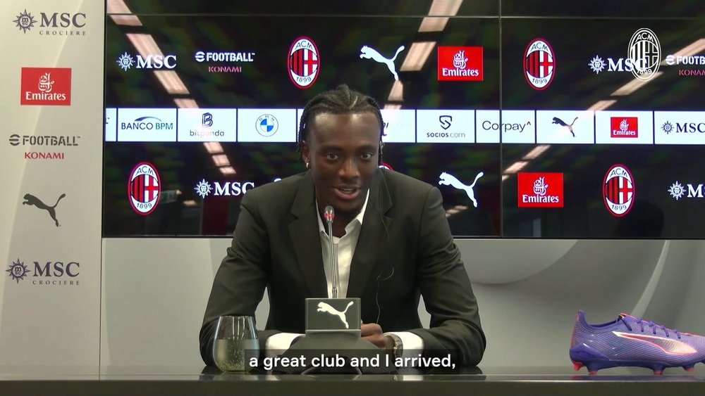 Abraham told reporters about his decision to join Milan. DUGOUT