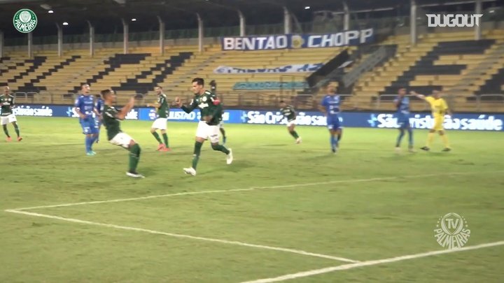 Gustavo Gómez marca de pênalti em empate do Palmeiras contra o São Bento