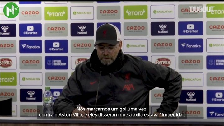 VÍDEO: Klopp critica VAR após empate entre Liverpool e Everton