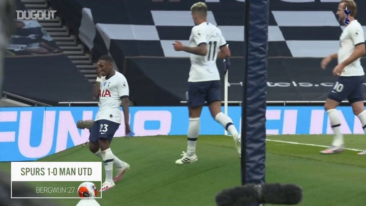 VÍDEO: Bergwijn marca para o Tottenham contra o United