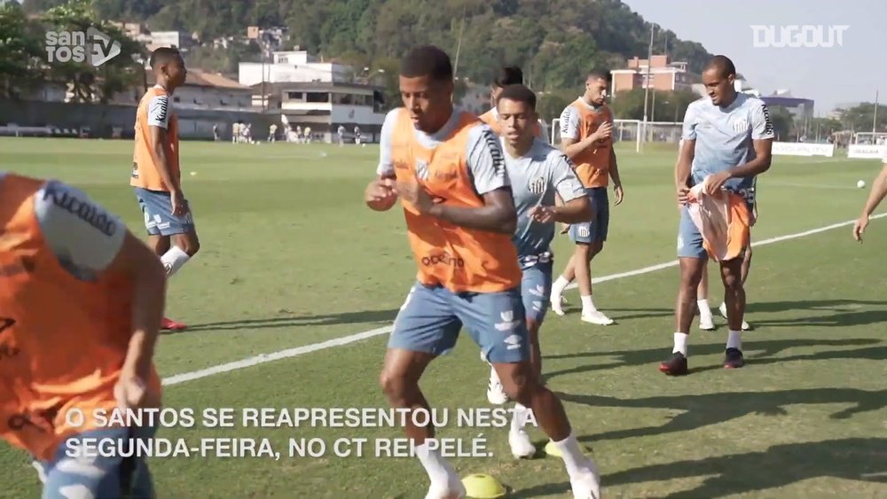 Santos volta aos treinos de olho no duelo contra o Inter. DUGOUT