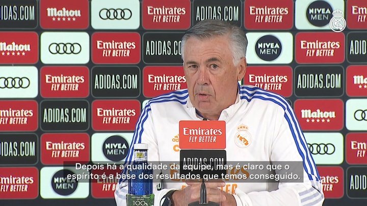 VÍDEO: Ancelotti elogia atitude do Real Madrid em começo da temporada