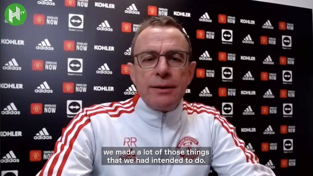 Ralf Rangnick was full of praise for his Man Utd side afterr beating Burnley. DUGOUT