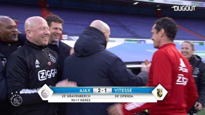 VÍDEO: la euforia del Ajax tras ganar la Copa en el añadido