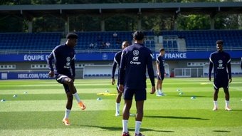 L'allenamento della Francia in vista della Nations League. Dugout