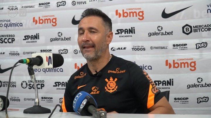 Vítor Pereira analisa empate entre Corinthians e Portuguesa-RJ na Copa do Brasil