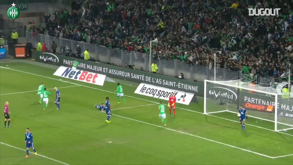 St Etienne were 2-0 victors over Lyon in a Ligue 1 game in 2017. DUGOUT