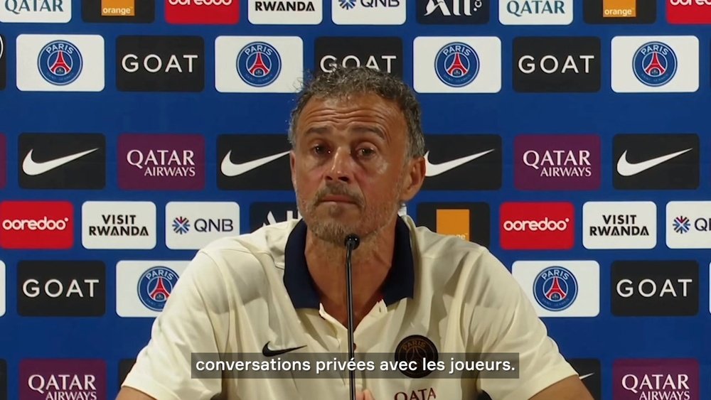 Luis Enrique parle de Neymar et Verratti. Dugout