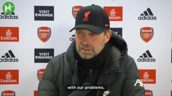 Jurgen Klopp was very happy after Liverpool made the Carabao Cup final. DUGOUT