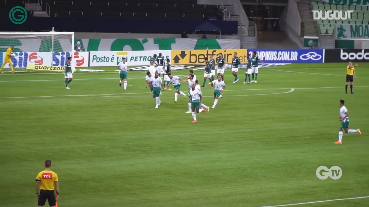 Rafael Vaz marca gol de falta contra o Palmeiras. DUGOUT