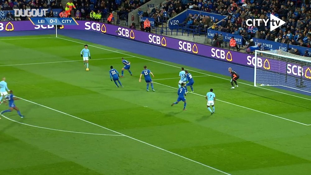 Kevin de Bruyne scored a great goal as Man City beat Leicester 0-2 back in 2017. DUGOUT