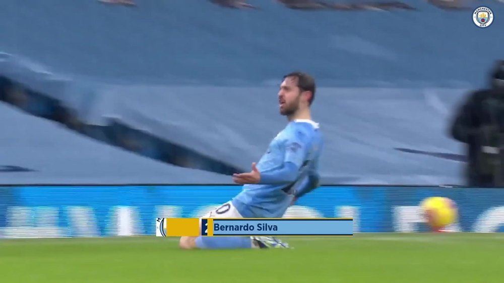 Bernardo Silva scored as Man City beat Aston Villa 2-0. DUGOUT
