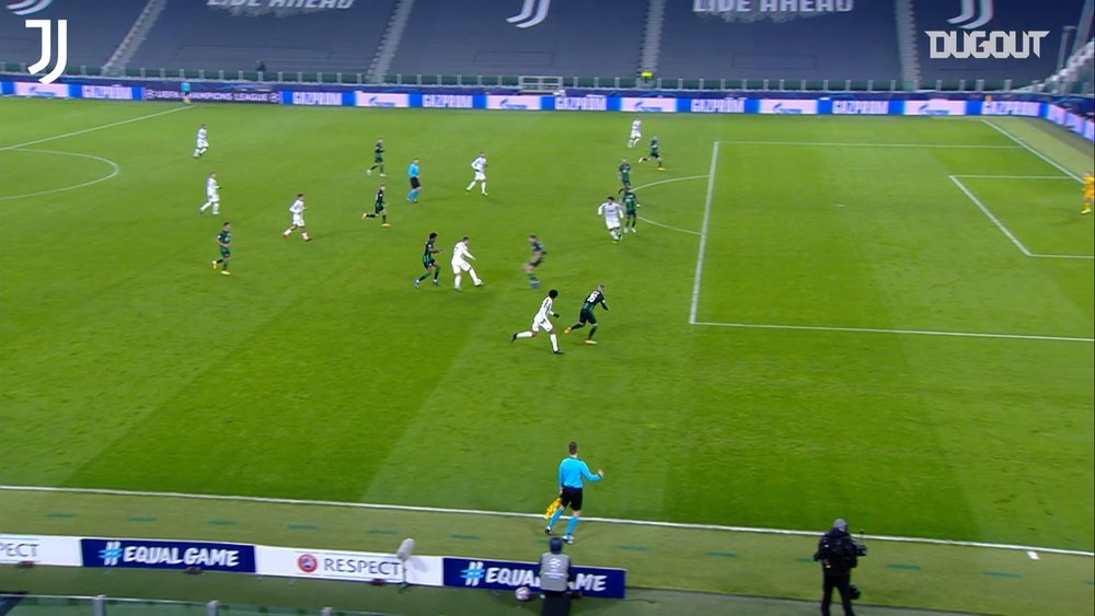 Alvaro Morata's goal saw Juventus qualify for the Champions League last 16. DUGOUT