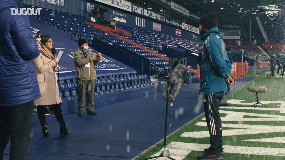 Behind the scenes: Arsenal smash four past West Brom at the Hawthorns. DUGOUT