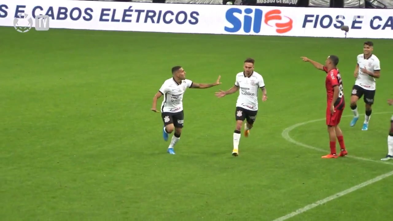 Os gols do Corinthians no empate com o Athletico-PR no Brasileirão. DUGOUT