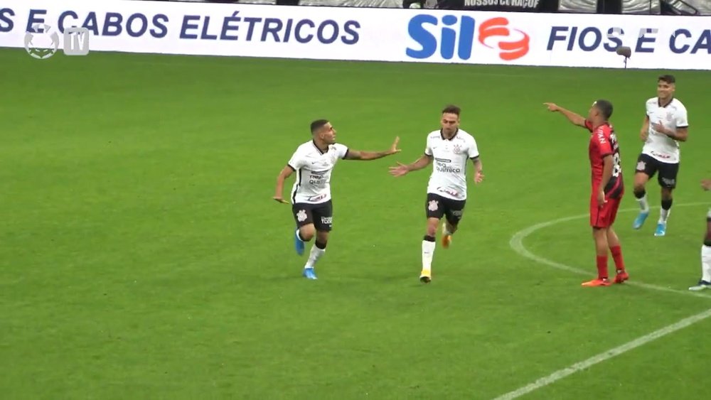 Os gols do Corinthians no empate com o Athletico-PR no Brasileirão. DUGOUT