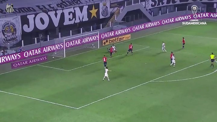 Com gol de Kaio Jorge, Santos vence o Independiente na Vila Belmiro