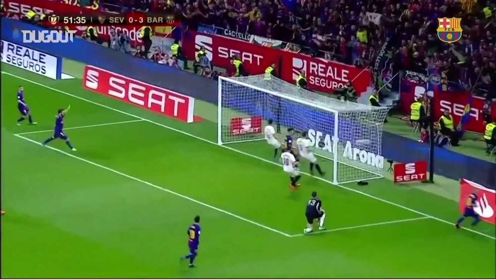 L'ultimo goal di Iniesta con il Barça. Dugout