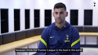 Cristian Romero speaks about his season at Tottenham. AFP