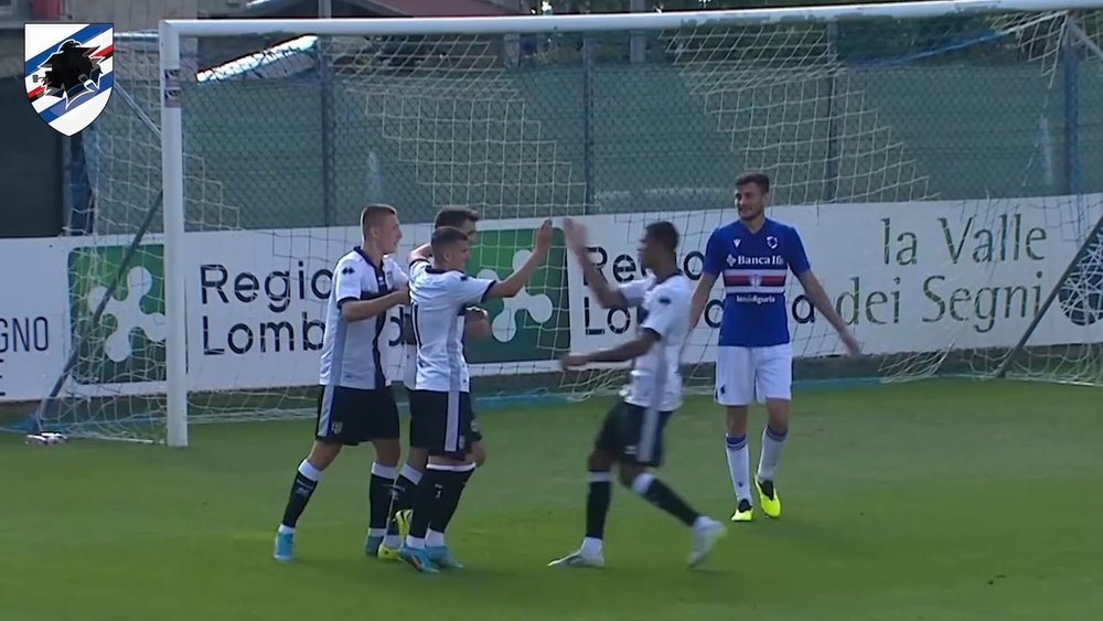 Sampdoria 1-1 Parma. DUGOUT