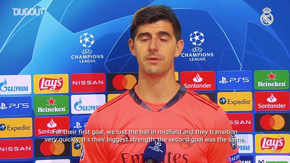 Courtois spoke after the match. DUGOUT