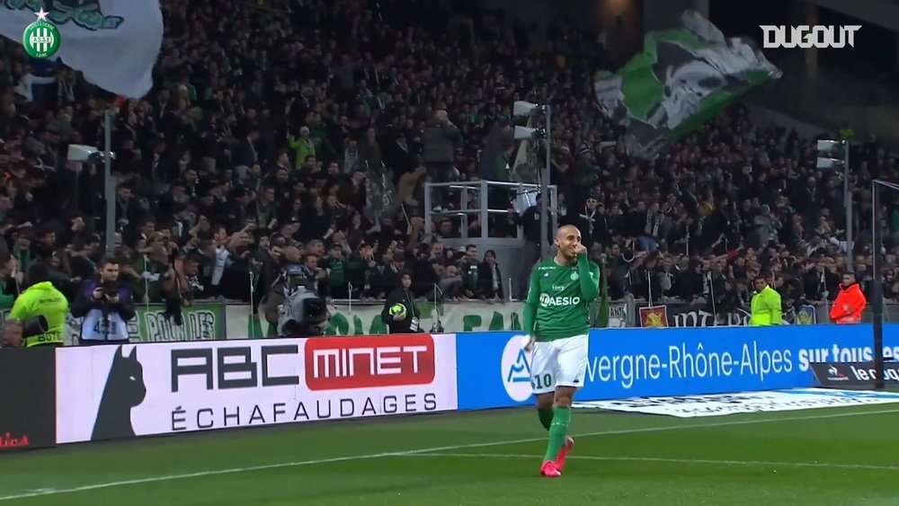 Wahbi Khazri scored twice as St Etienne beat Nimes in Ligue 1. DUGOUT