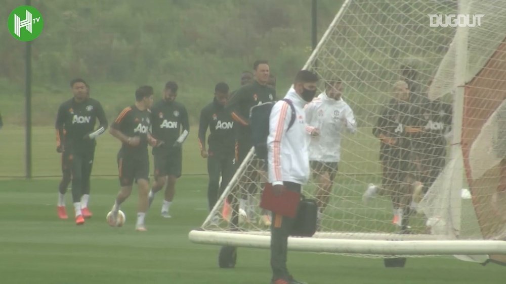 Pogba and Fernandes trained ahead of the match. DUGOUT