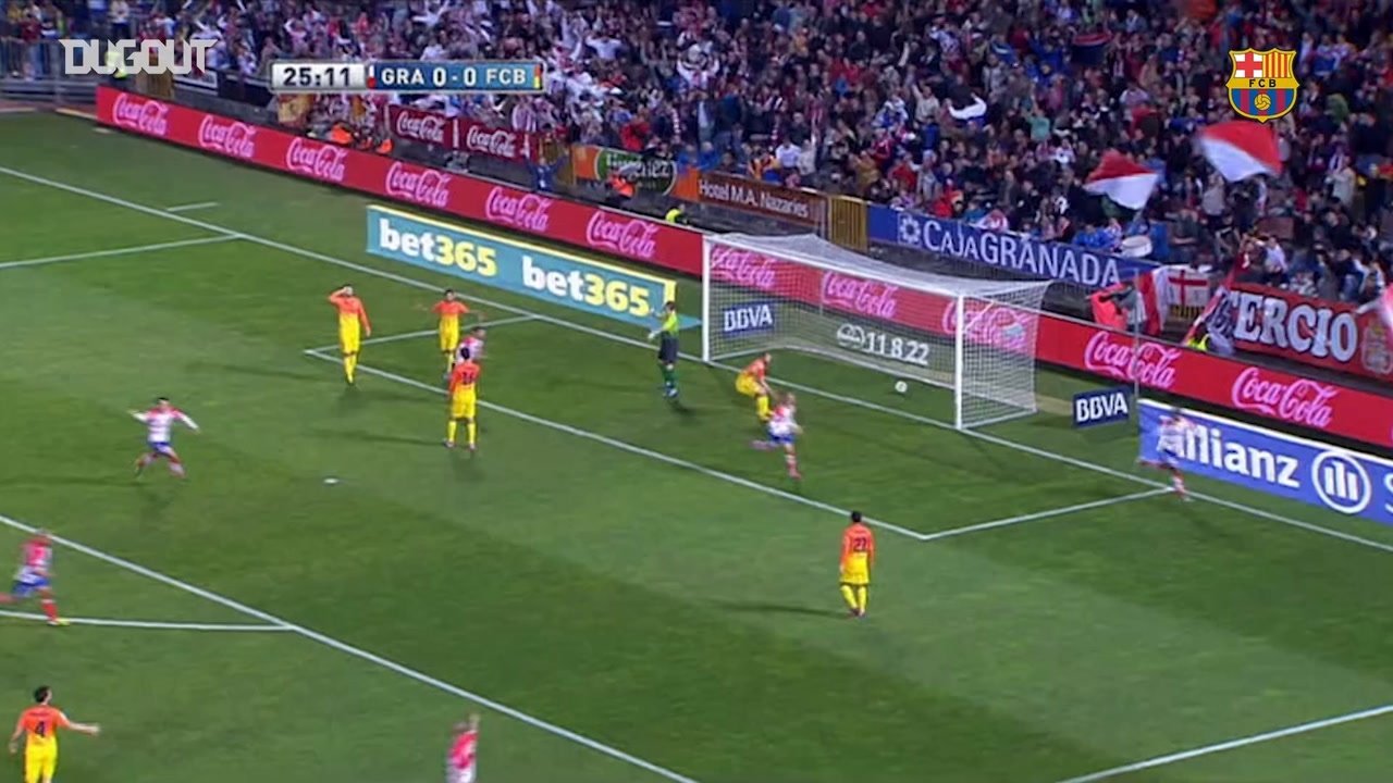 VÍDEO: Messi ya sabe lo que es marcar un doblete ante el Granada