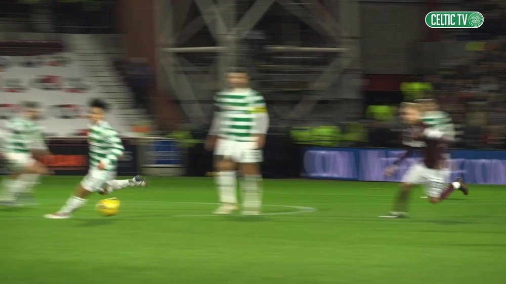 Hatate scored his first Celtic goal in the victory at Hearts. DUGOUT